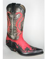 6480 Sendra Cowboystiefel Barbados Negro N. Rojo