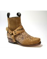 7811 Sendra Bikerboots Spr. Chocolate Python Cami