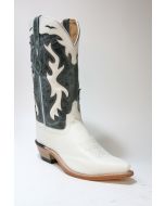 LF1626 Oldwest Cowboystiefel Silver Oaks White Blue