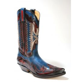 3840 Sendra Cowboystiefel Hurricane Rojo Ducados
