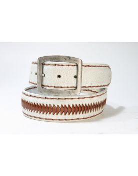 1018 Sendra Gürtel Cimarron White Bartolo Cuero