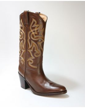 1703 Tony Mora Cowboystiefel braun rund
