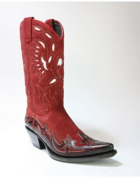19182 Sendra  Cowboystiefel GAIA Hurr. Rojo Garduna Blanco