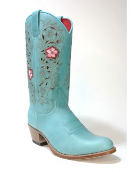  19189 Sendra Boots DEBORA Arizona Aqua Flower