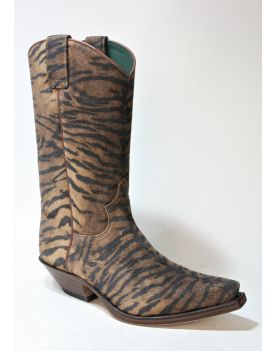 2966 SENDRA BOOTS Serr. Imitation Tigre Camello