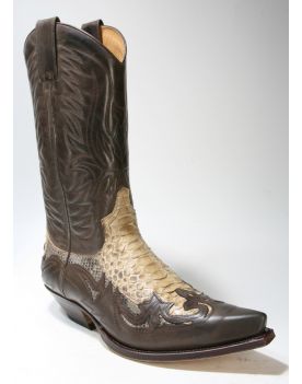 3241 Sendra Boots Cowboystiefel Marron Python Iris