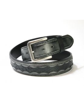 4466 Ledergürtel Evone Gris Python Negro
