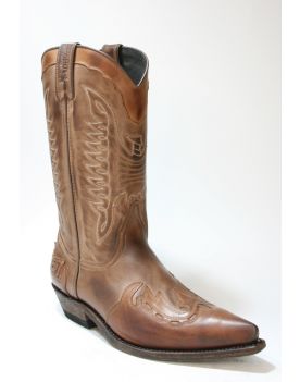 5119 Sancho Abarca Cowboystiefel Taupe Ecotan