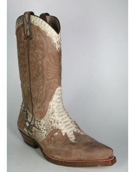 5119 Sancho Cowboystiefel Castano Python Natural