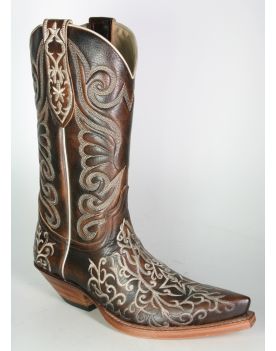 5845 Sendra Cowboystiefel Natur Antic Jacinto