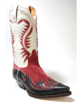 6480 Sendra Cowboystiefel Barbados Negro Chap Bianco