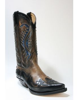 6480 Sendra Boots Cowboystiefel Flor. Negro Denver