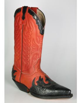 671 Primeboots Cowboystiefel Coco Negro Rot