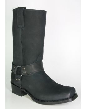 8833 Sendra Bikerboots Nubuk Negro