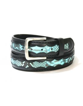 9024 Gürtel Negro Python Turquesa