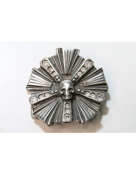 Buckle Gürtelschnalle Strass Totenkopf