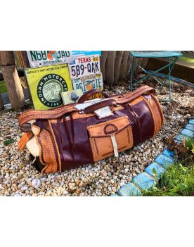 Ledertasche Weekender Ethno Braun Handmade