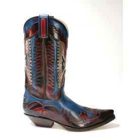 3840 Sendra Cowboystiefel Hurricane Rojo Ducados