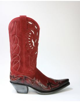 19182 Sendra  Cowboystiefel GAIA Hurr. Rojo Garduna Blanco