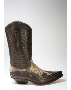 3241 Sendra Boots Cowboystiefel Marron Python Iris