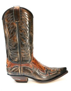 3241 Sendra Cowboystiefel Denver Canela Python Barr Savoy