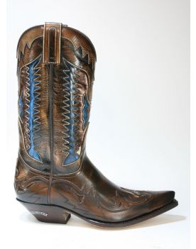 3840 Sendra Cowboystiefel Natur Antic Jacinto