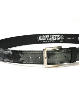 4466 Ledergürtel Evone Gris Python Negro