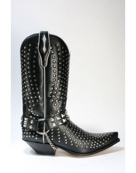 5421 Cowboystiefel Sendra schwarz mit Nieten