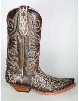 5845 Sendra Cowboystiefel Natur Antic Jacinto
