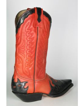 671 Primeboots Cowboystiefel Coco Negro Rot