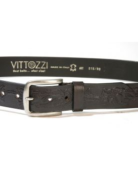 816 Vittozzi Gürtel Brown Floral