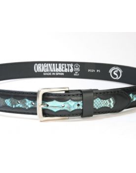 9024 Gürtel Negro Python Turquesa