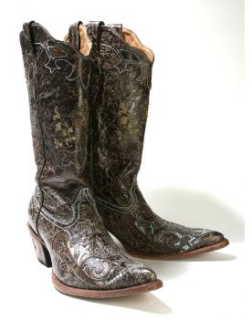 G528CP Cuadra Cowboystiefel Baby Blue Python