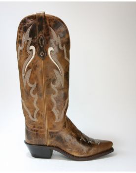  TS 1549 Old West Cowboystiefel Kniehoch Brown